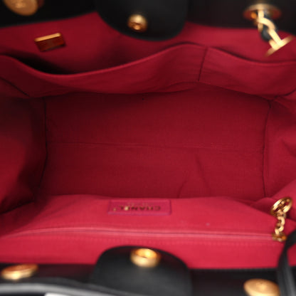 Chanel Calfskin Small Deauville Tote Black 6 of 12