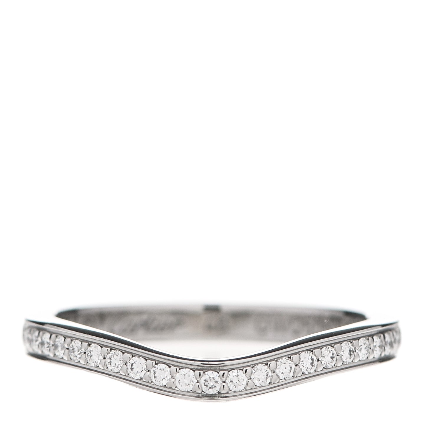 Platinum Diamond Ballerine Wedding Band Ring 46 3.75