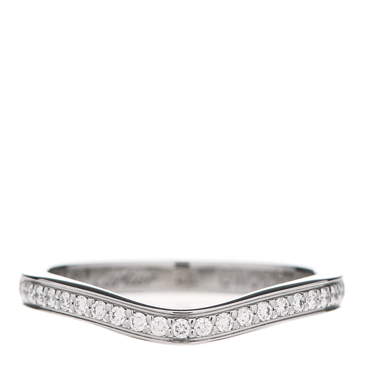Cartier Platinum Diamond Ballerine Wedding Band Ring 46 3.75 1 of 6