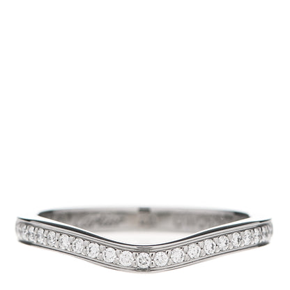 Cartier Platinum Diamond Ballerine Wedding Band Ring 46 3.75 1 of 6