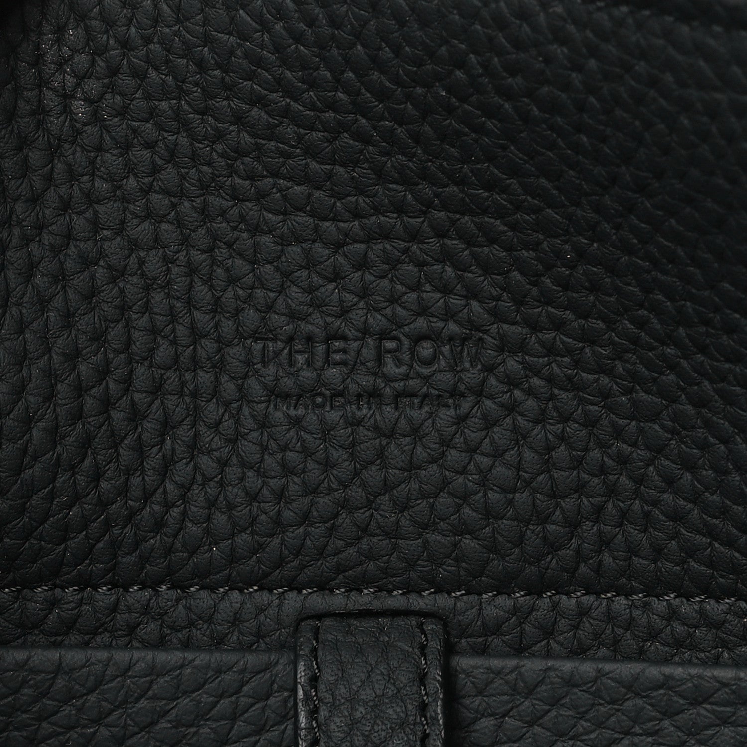 The Row Grained Calfskin Soft Margaux 10 Bag Black 6 of 8