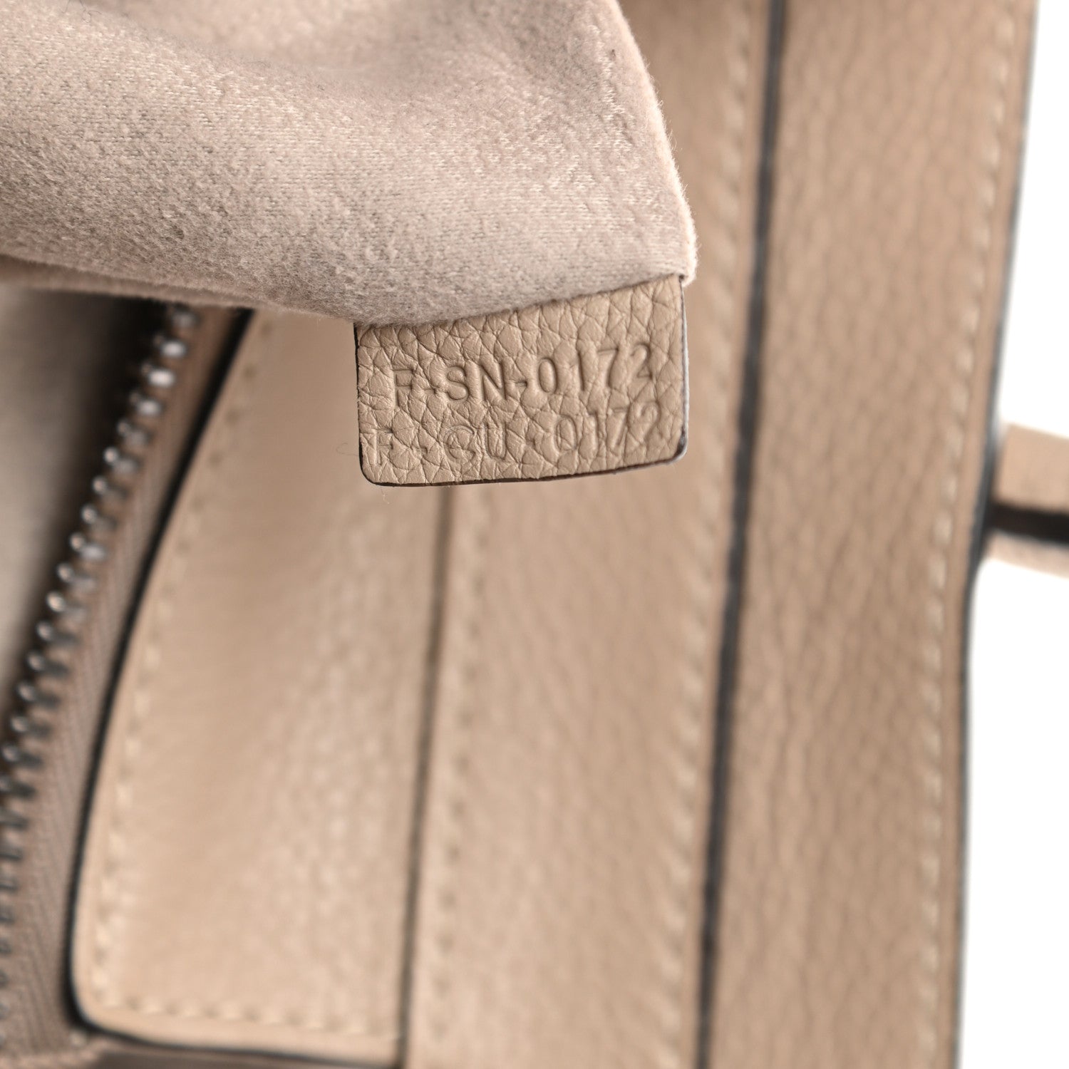 Celine Drummed Calfskin Mini Luggage Dune 7 of 12