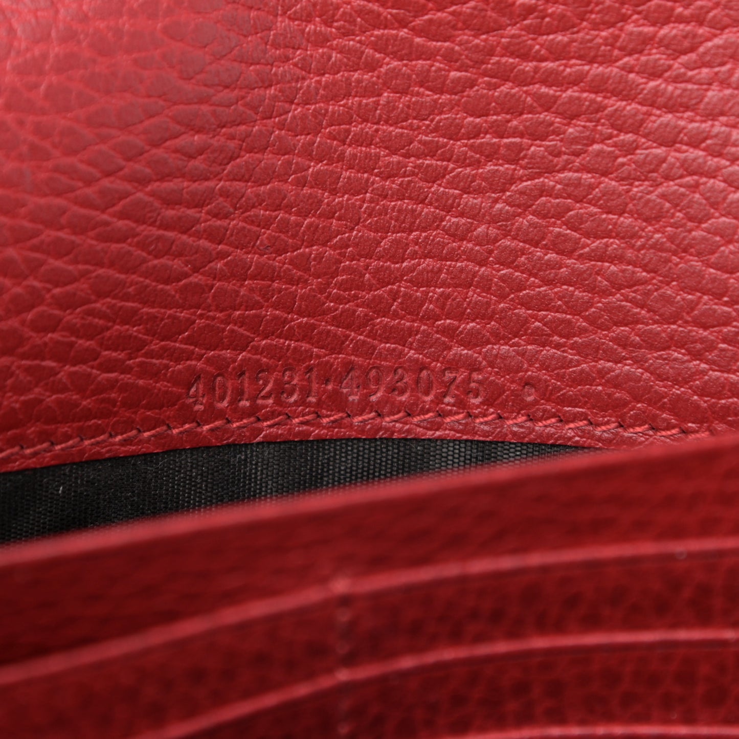 Calfskin Mini Dionysus Chain Wallet Hibiscus Red