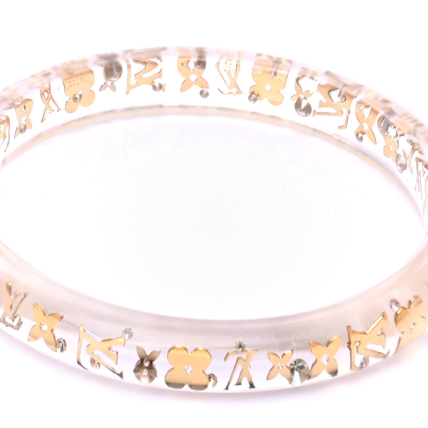 Louis Vuitton Resin Swarovski Medium Inclusion Bracelet PM Transparent 4 of 4