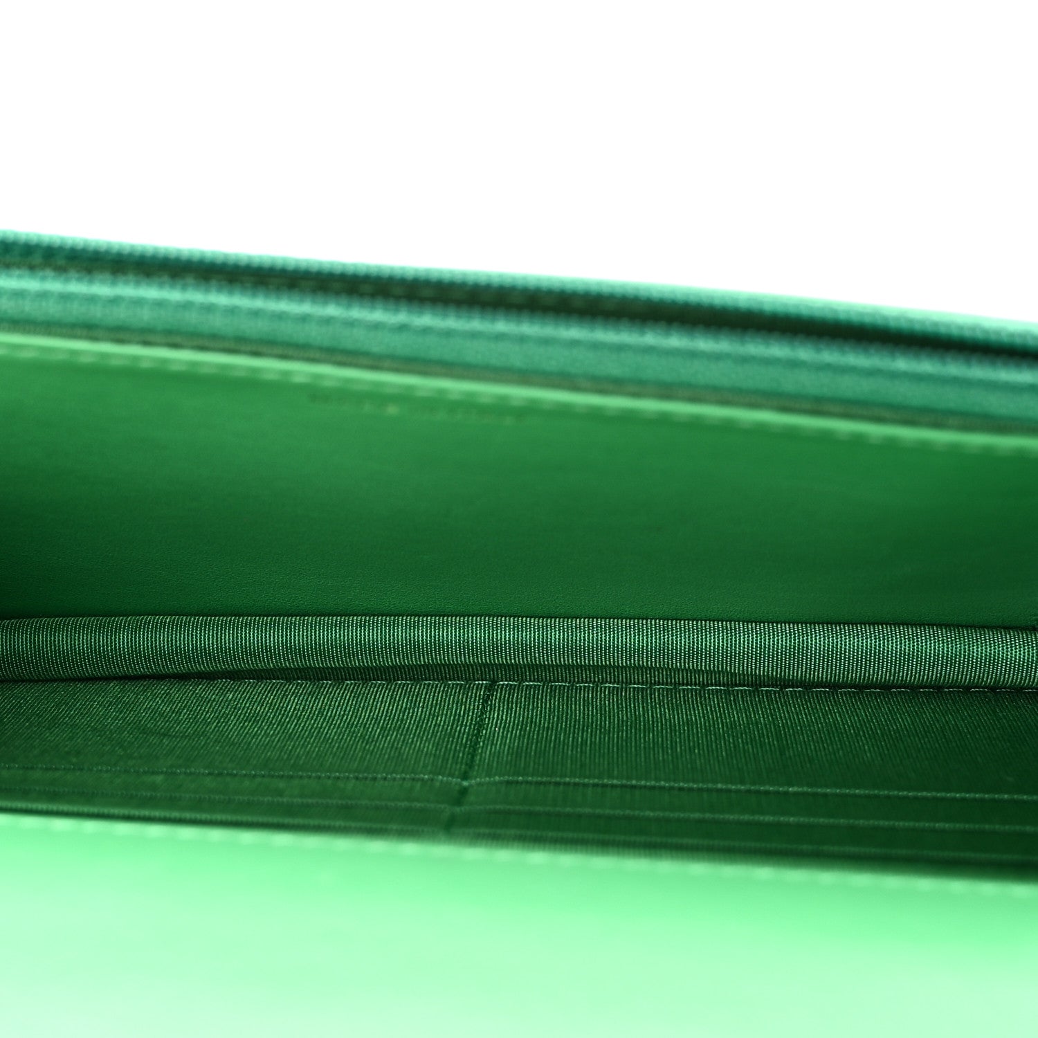 Chanel Shiny Goatskin Quilted Chanel 19 Wallet On Chain WOC Green 5 of 12