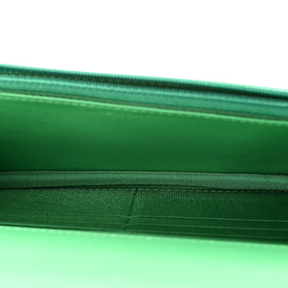 Chanel Shiny Goatskin Quilted Chanel 19 Wallet On Chain WOC Green 5 of 12