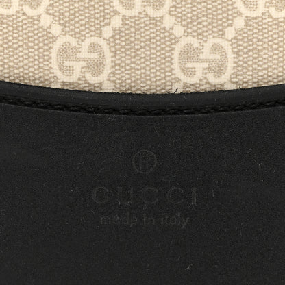 Gucci GG Supreme Monogram Textured Dollar Calfskin Web Small Savoy Cabin Trolley Beige Mystic White Oatmeal 11 of 15