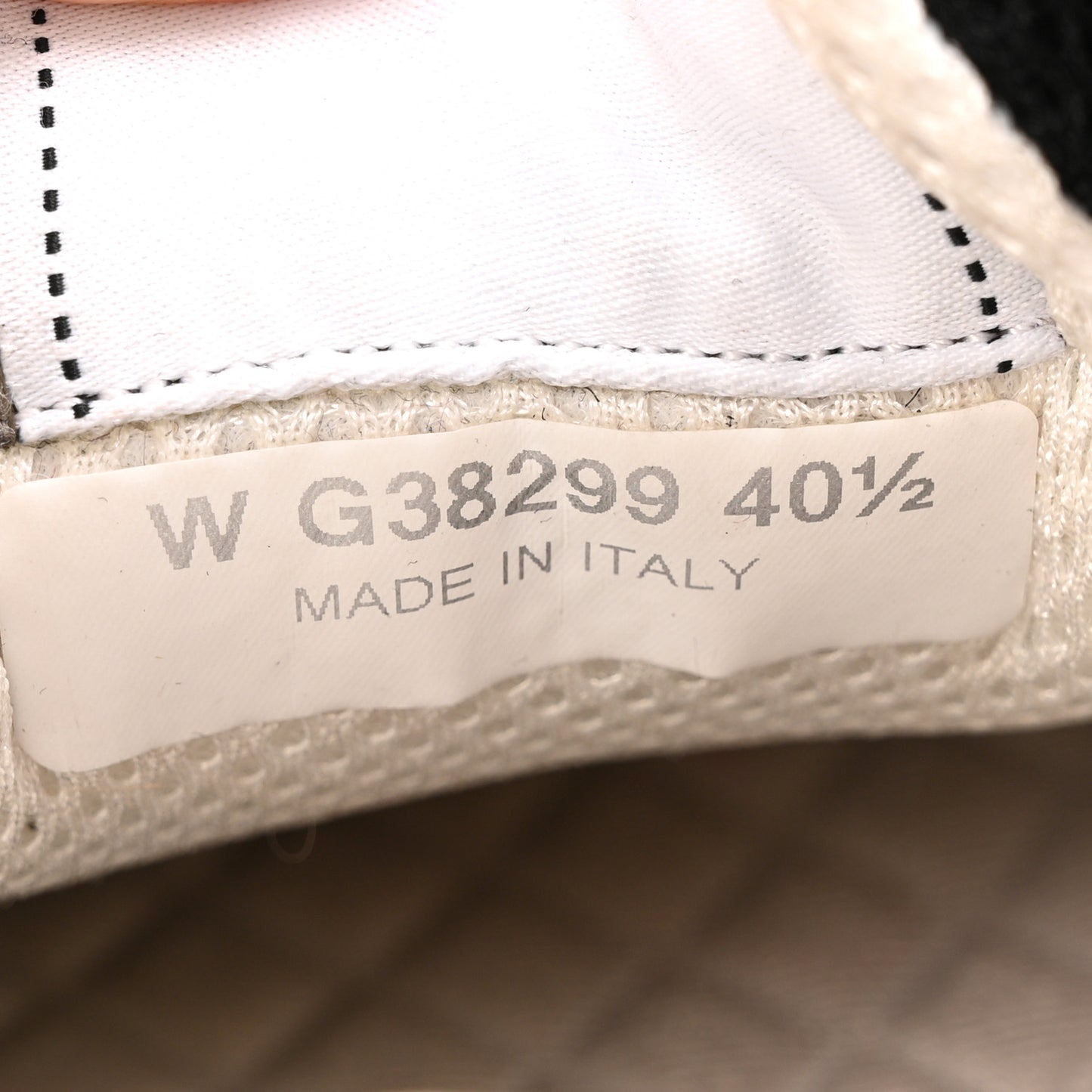 Mesh Suede Grained Calfskin Womens CC Sneakers 40.5 Black White