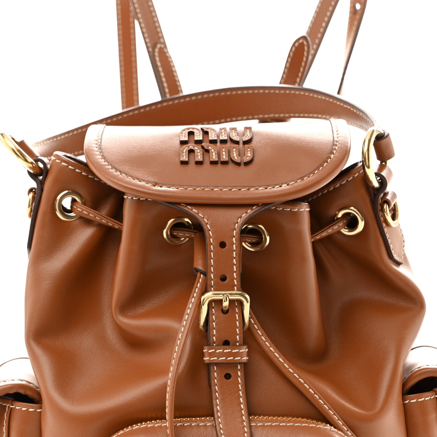 Soft Calfskin Medium Backpack Cognac