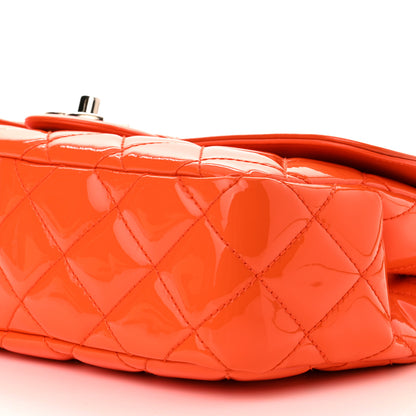 Chanel Patent Quilted Coco Shine Flap Orange 10 of 10