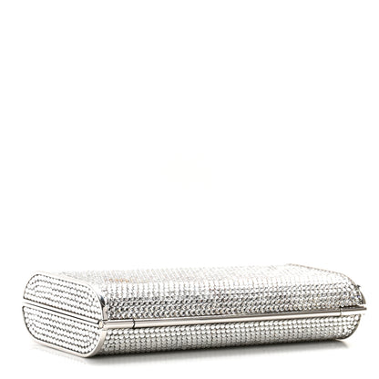 Judith Leiber Swarovski Crystal Minaudiere Clutch Silver 4 of 12