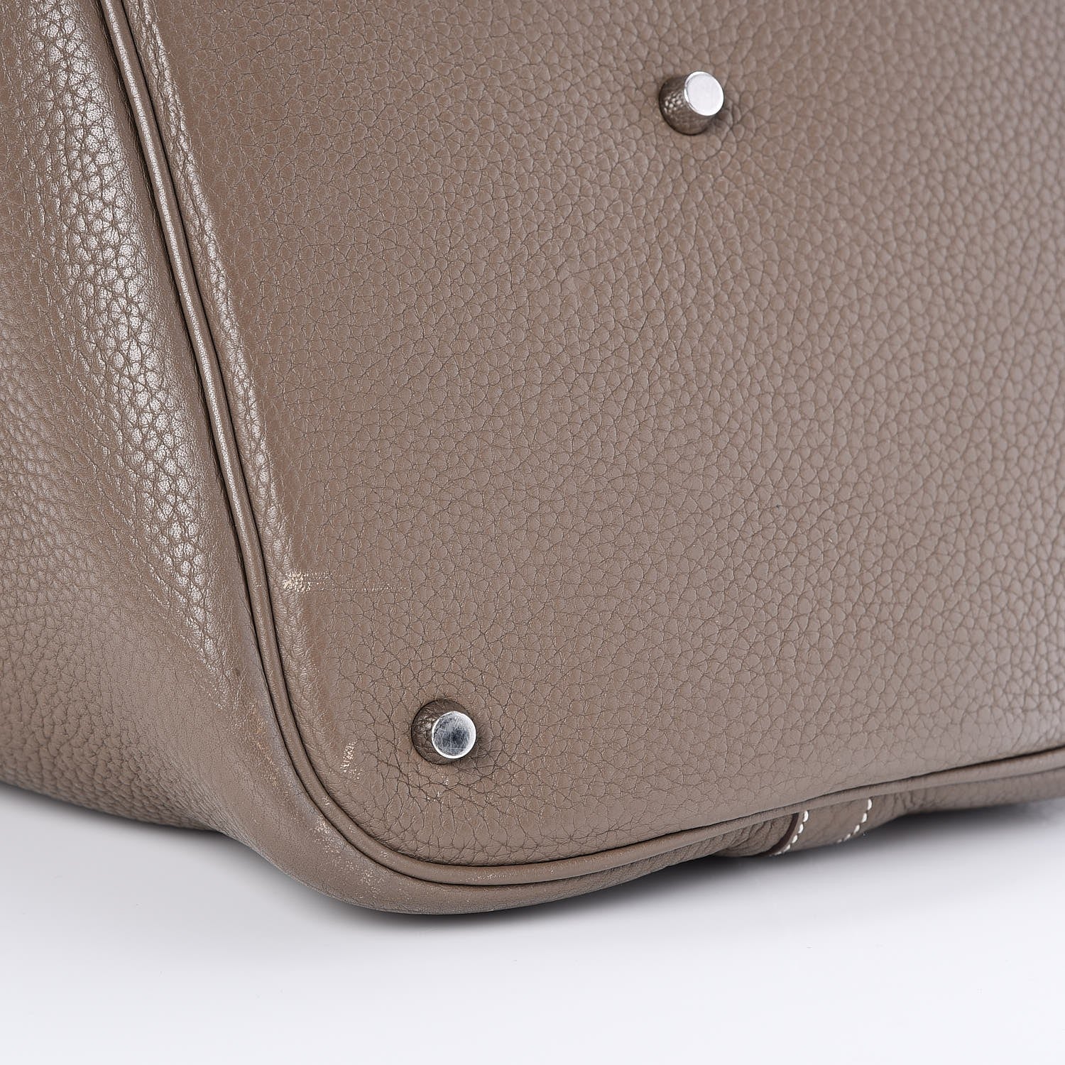 Hermes Taurillon Clemence Picotin 26 GM Etoupe 8 of 9