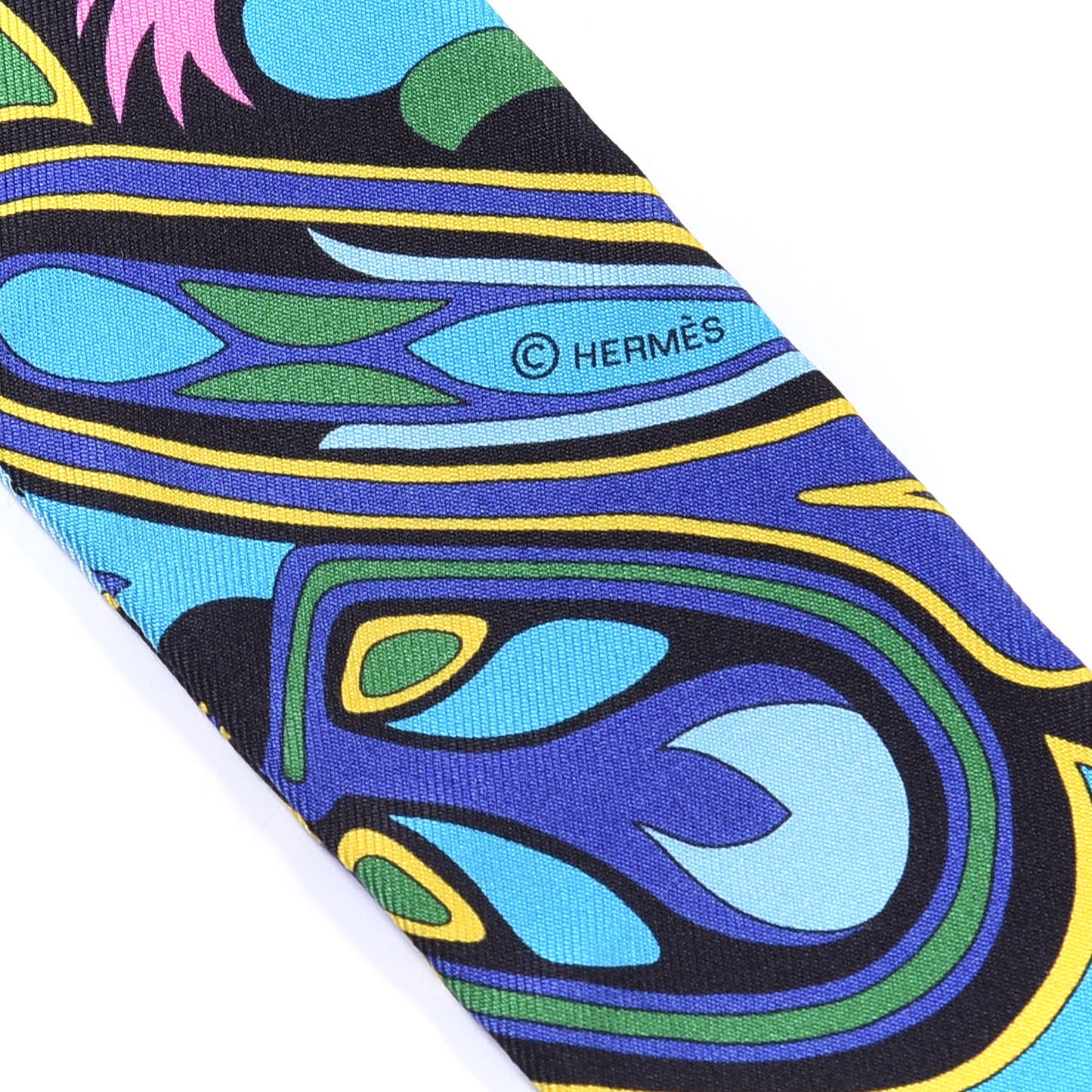 Silk Folklore Twilly Violet Black Rose Vif