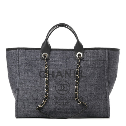 Chanel Lurex Boucle Medium Deauville Tote Black 1 of 10