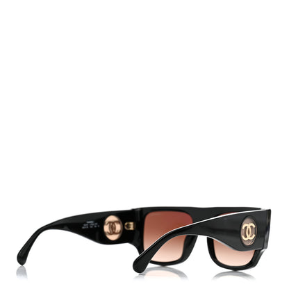 Chanel Acetate CC Square Sunglasses 5549 Black 4 of 7