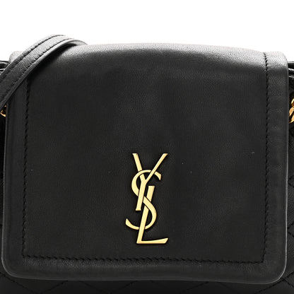 Saint Laurent Lambskin Quilted Monogram Mini Nolita Black 8 of 10