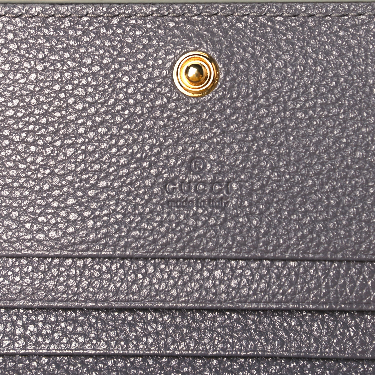 Gucci Grainy Calfskin Zumi Chain Card Case Wallet Dusty Grey 6 of 8