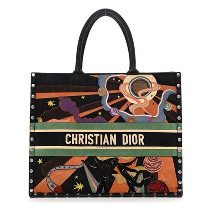 Christian Dior Suede Large L'Air Book Tote Black 1 of 10