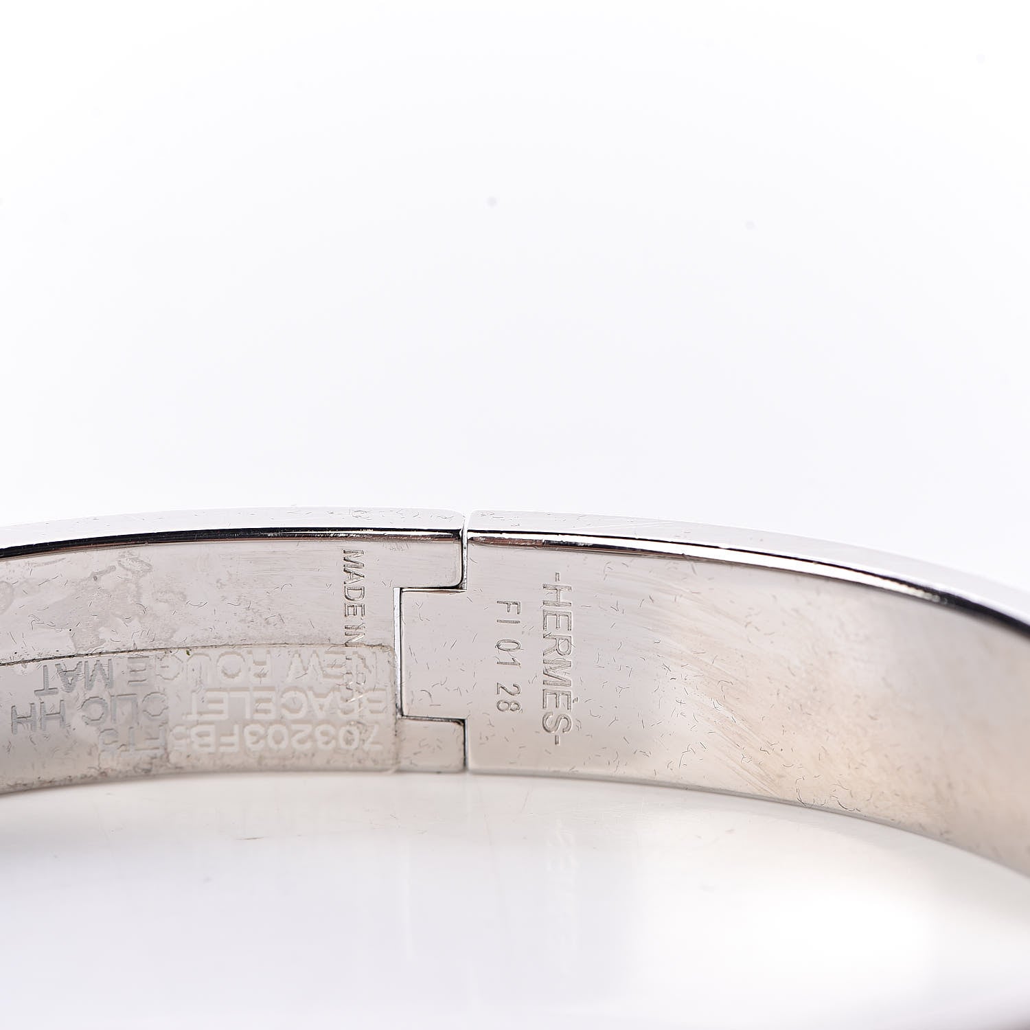 Hermes Matte Enamel Narrow Clic Clac HH Bracelet T5 New Rouge H 4 of 5