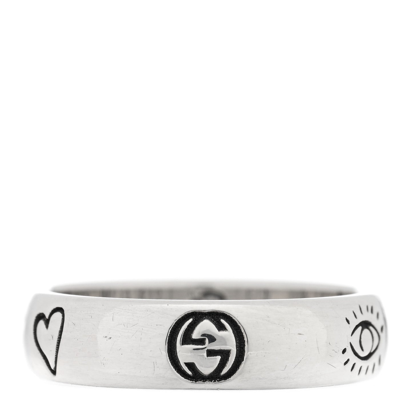 Sterling Silver Blind for Love Band Ring 55 7.25