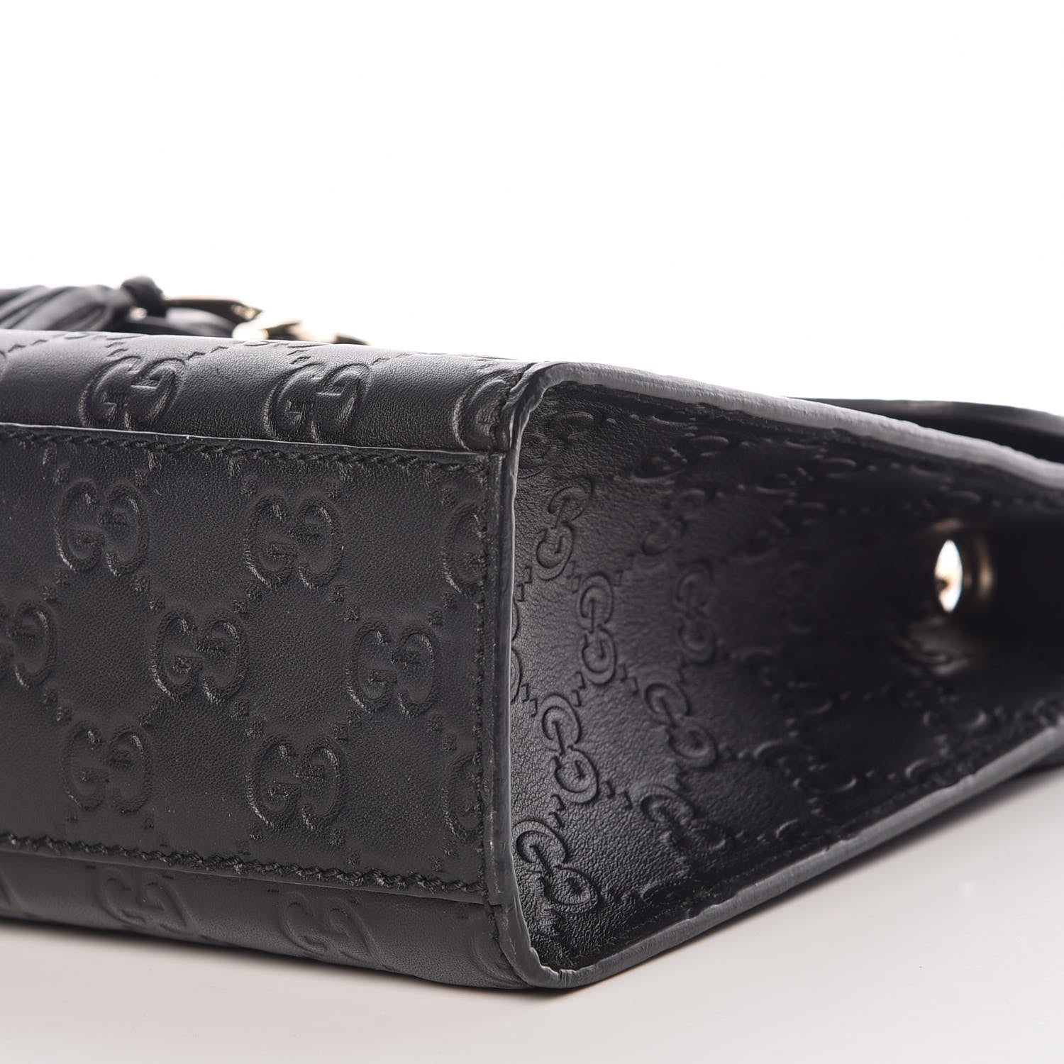 Gucci Guccissima Medium Emily Chain Shoulder Bag Black 6 of 9