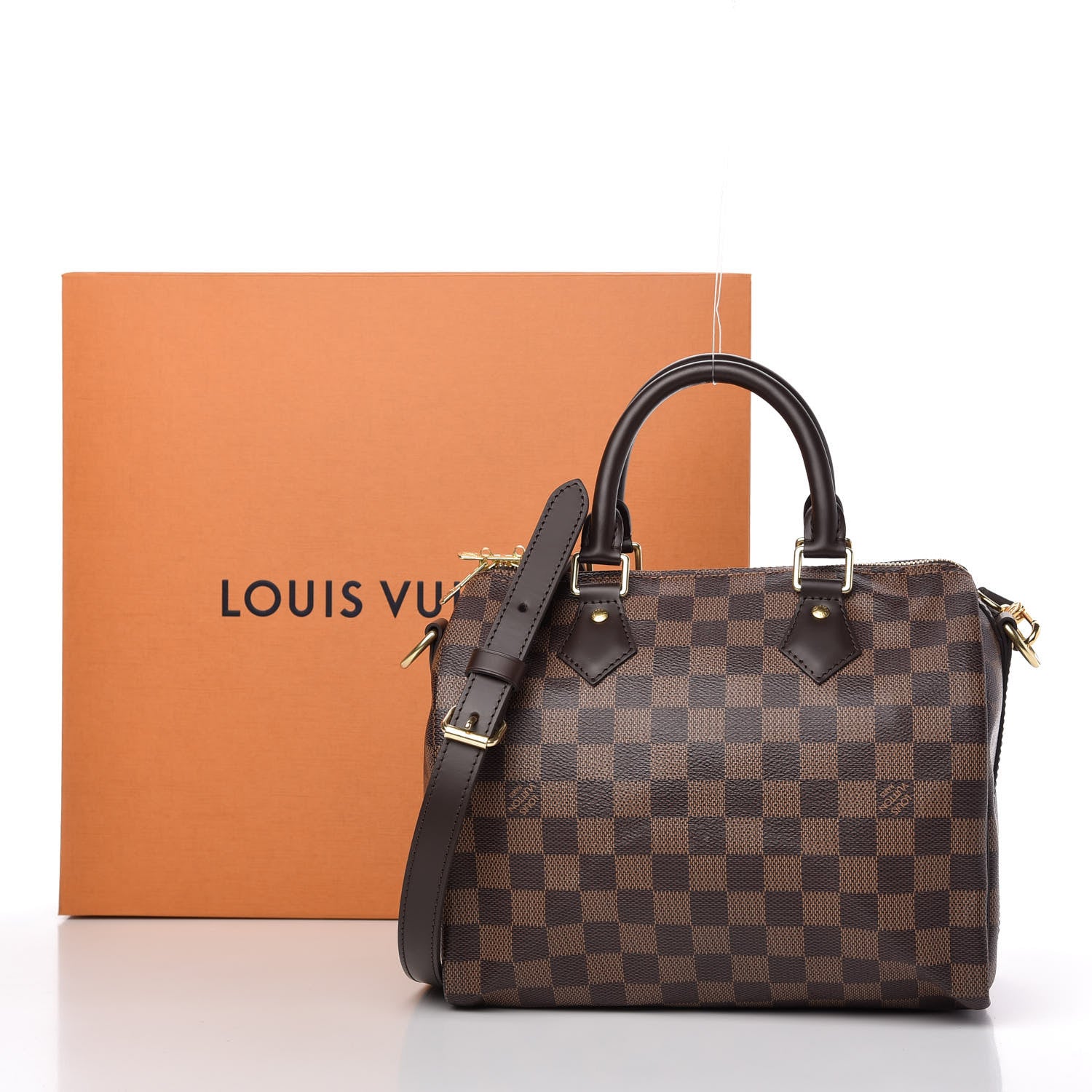 Louis Vuitton Damier Ebene Speedy Bandouliere 25 11 of 11