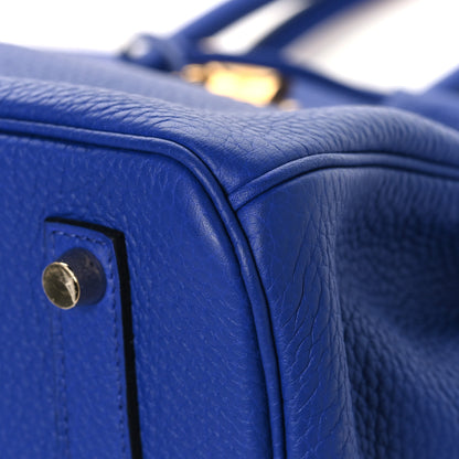 Hermes Taurillon Clemence Birkin 35 Bleu Electrique 10 of 12