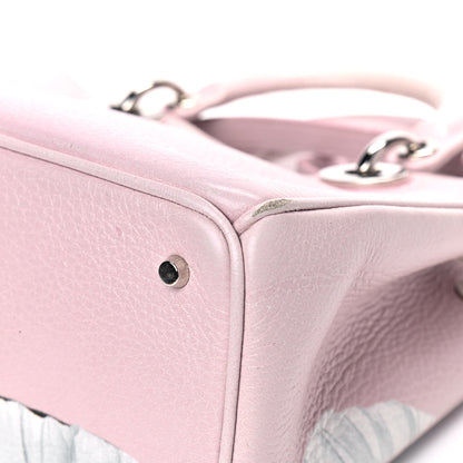 Christian Dior Bullcalf Small Printed Flower Diorissimo Tote Pink 12 of 18