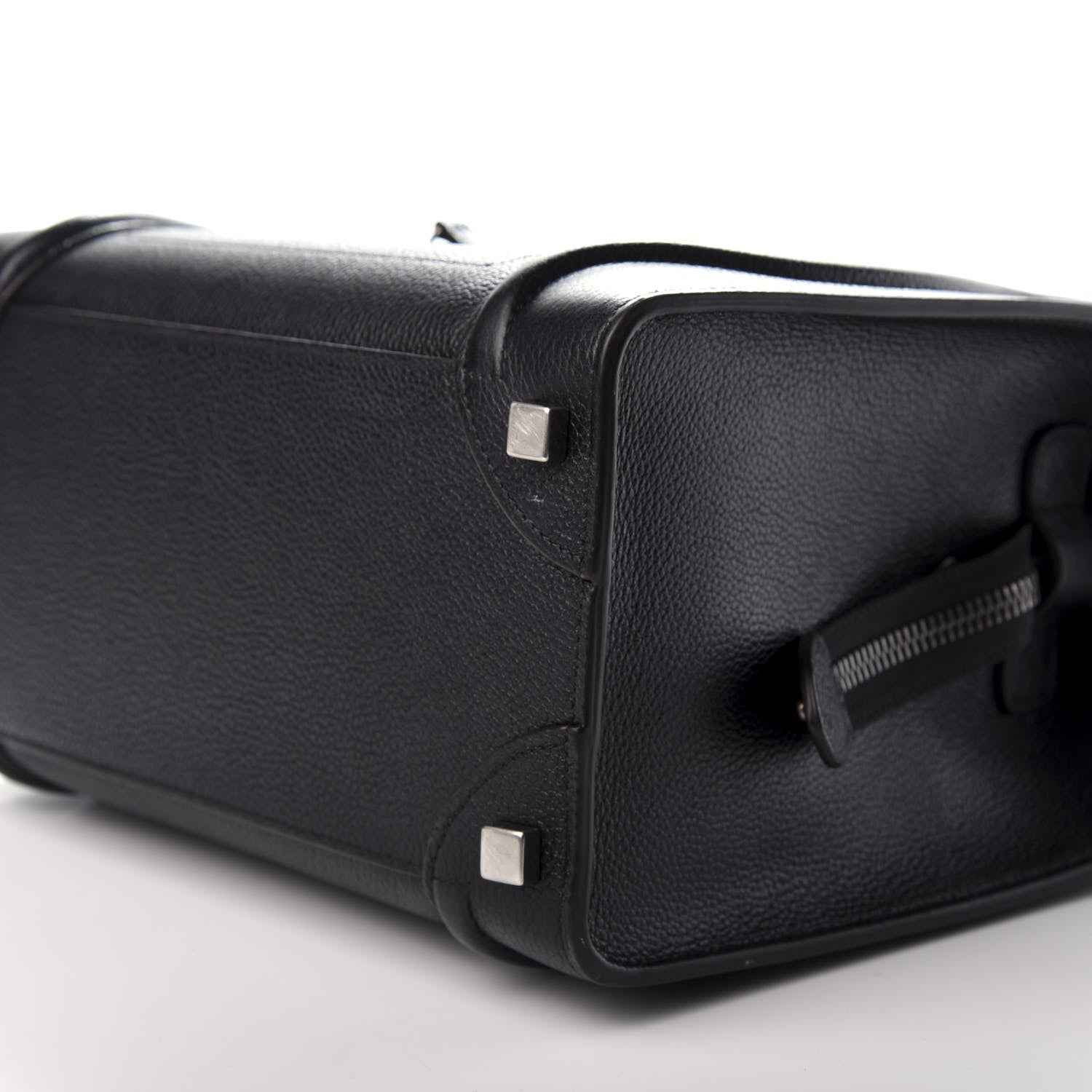 Celine Drummed Calfskin Micro Luggage Black 7 of 14