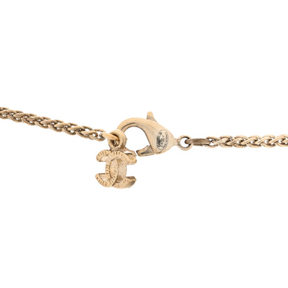 Chanel Pearl CC Pendant Necklace Light Gold 4 of 5