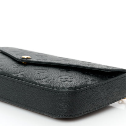 Louis Vuitton Empreinte Pochette Felicie Chain Wallet Black 9 of 10