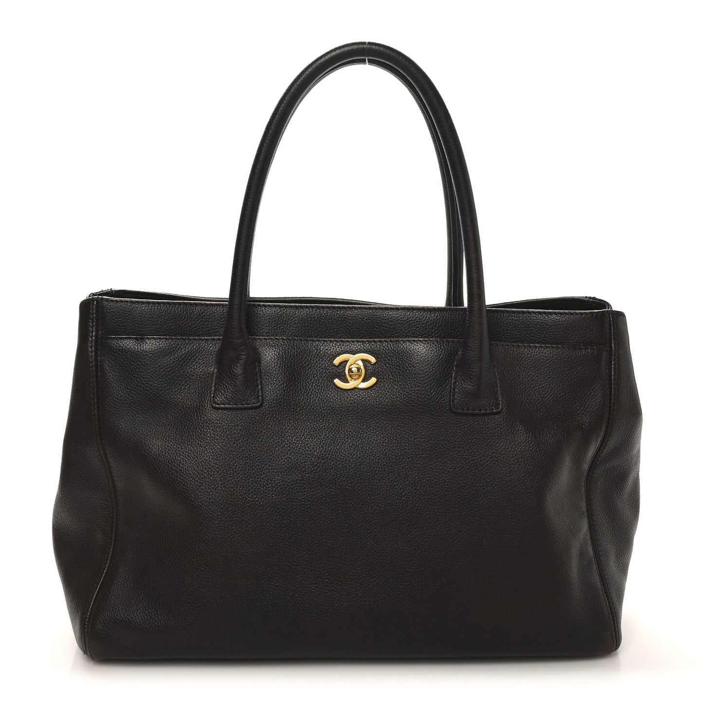 Calfskin Cerf Executive Shopper Tote Brown