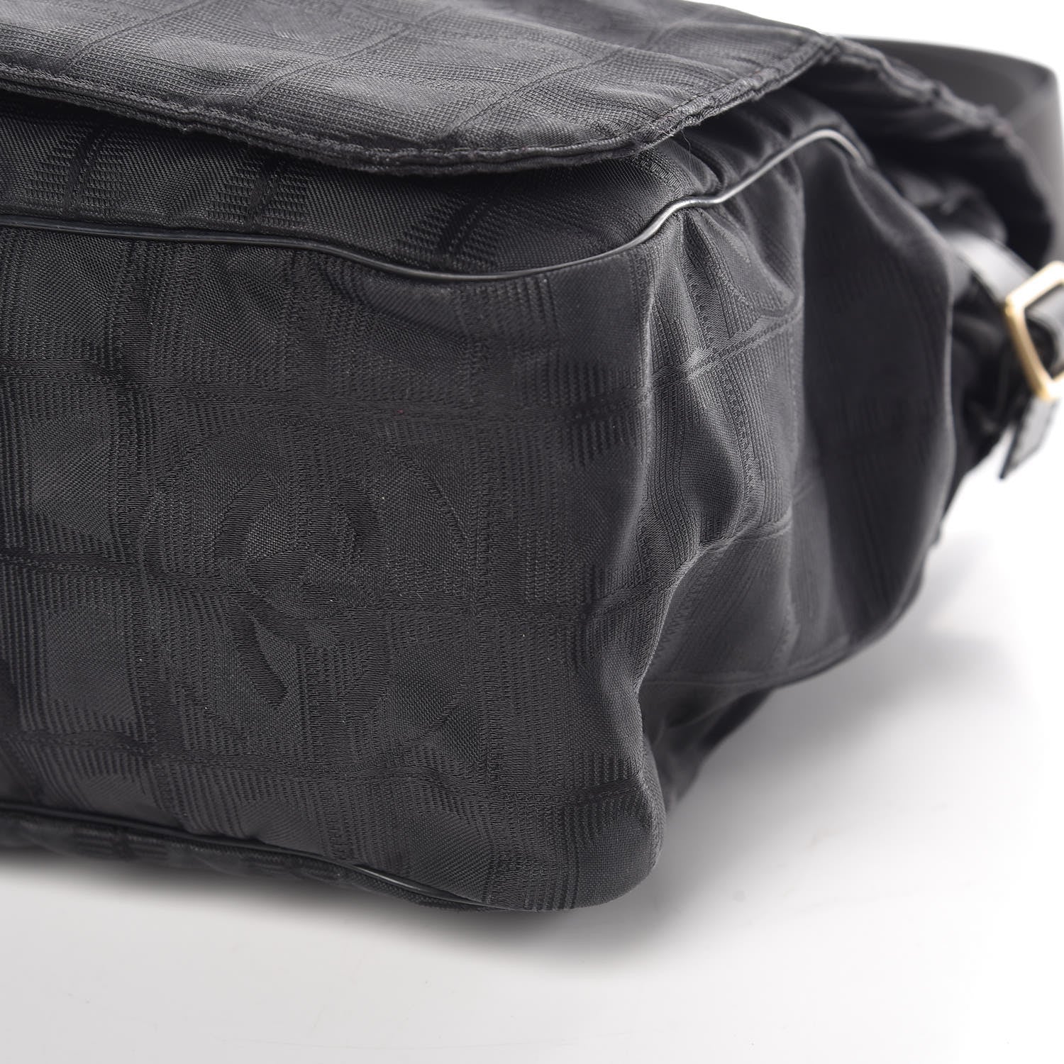 Chanel Nylon Travel Messenger Bag Black 9 of 10