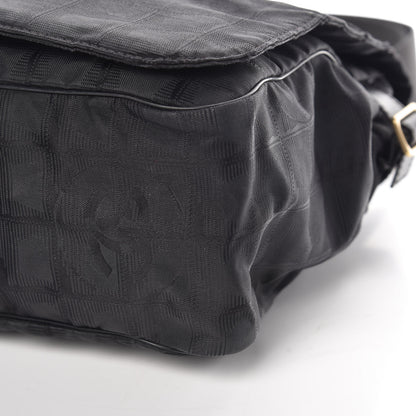 Chanel Nylon Travel Messenger Bag Black 9 of 10