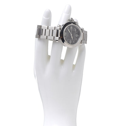 Cartier Stainless Steel 35mm Pasha C Automatic Watch Black 2 of 11