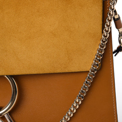 Chloe Suede Calfskin Medium Faye Shoulder Bag Mustard Brown 11 of 15
