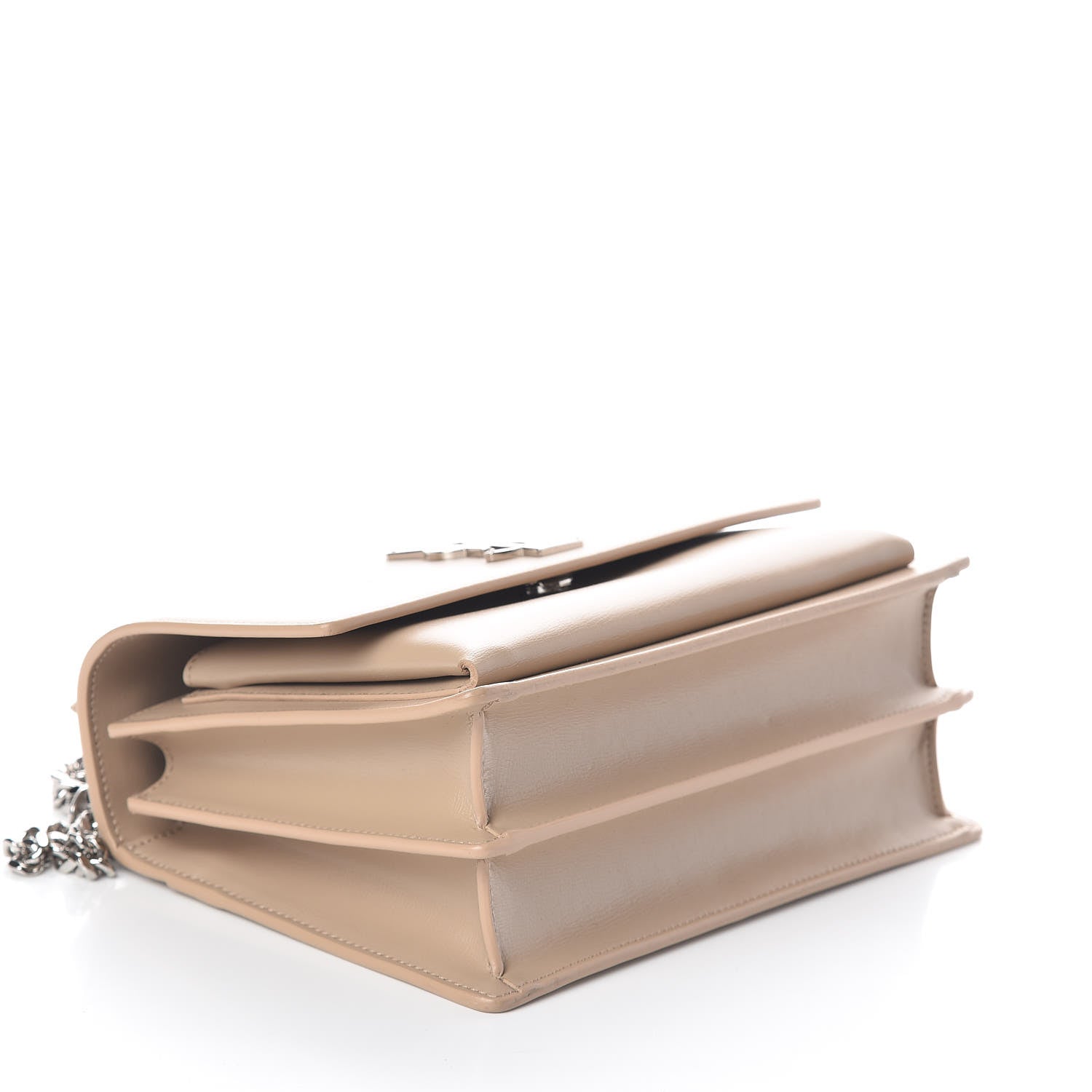 Saint Laurent Calfskin Medium Monogram Dark Beige 4 of 8