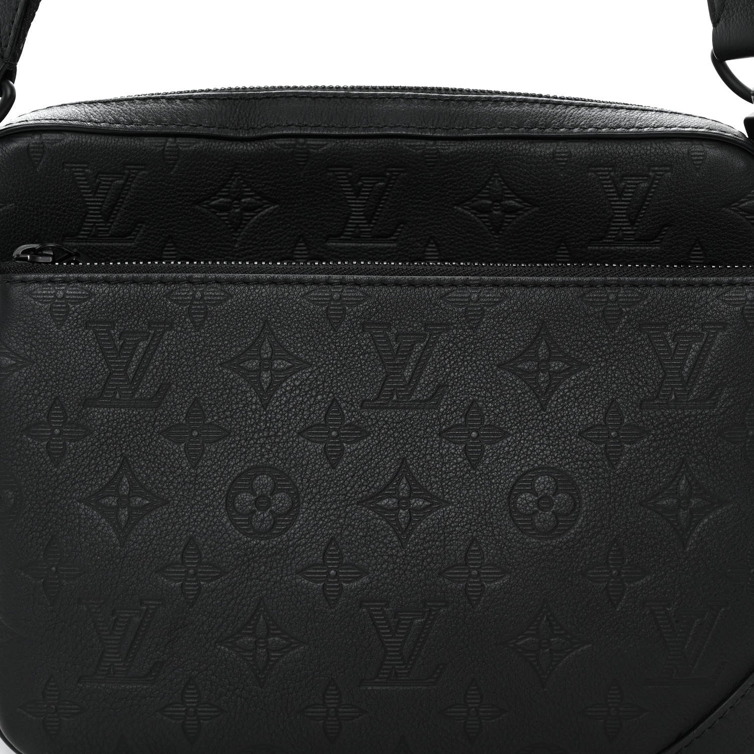 Louis Vuitton Calfskin Monogram Embossed Trio Messenger Black 8 of 10