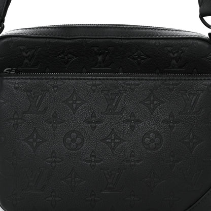 Louis Vuitton Calfskin Monogram Embossed Trio Messenger Black 8 of 10