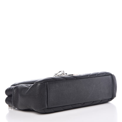 Saint Laurent Sheepskin Matelasse Medium Monogram College Punk Chain Satchel Black 5 of 12