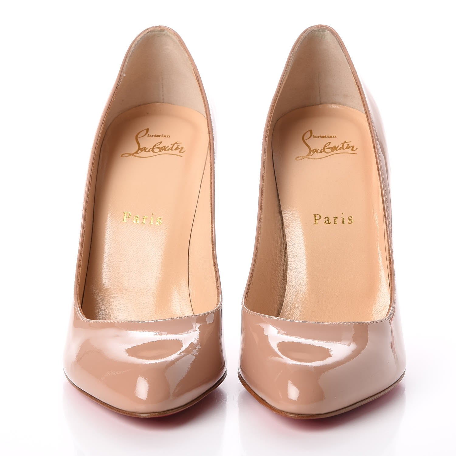 Christian Louboutin Patent Decollete 868 100 Pumps 38.5 Nude 2 of 8