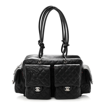Chanel Calfskin Quilted Large Cambon Multipocket Reporter Black 2 of 21