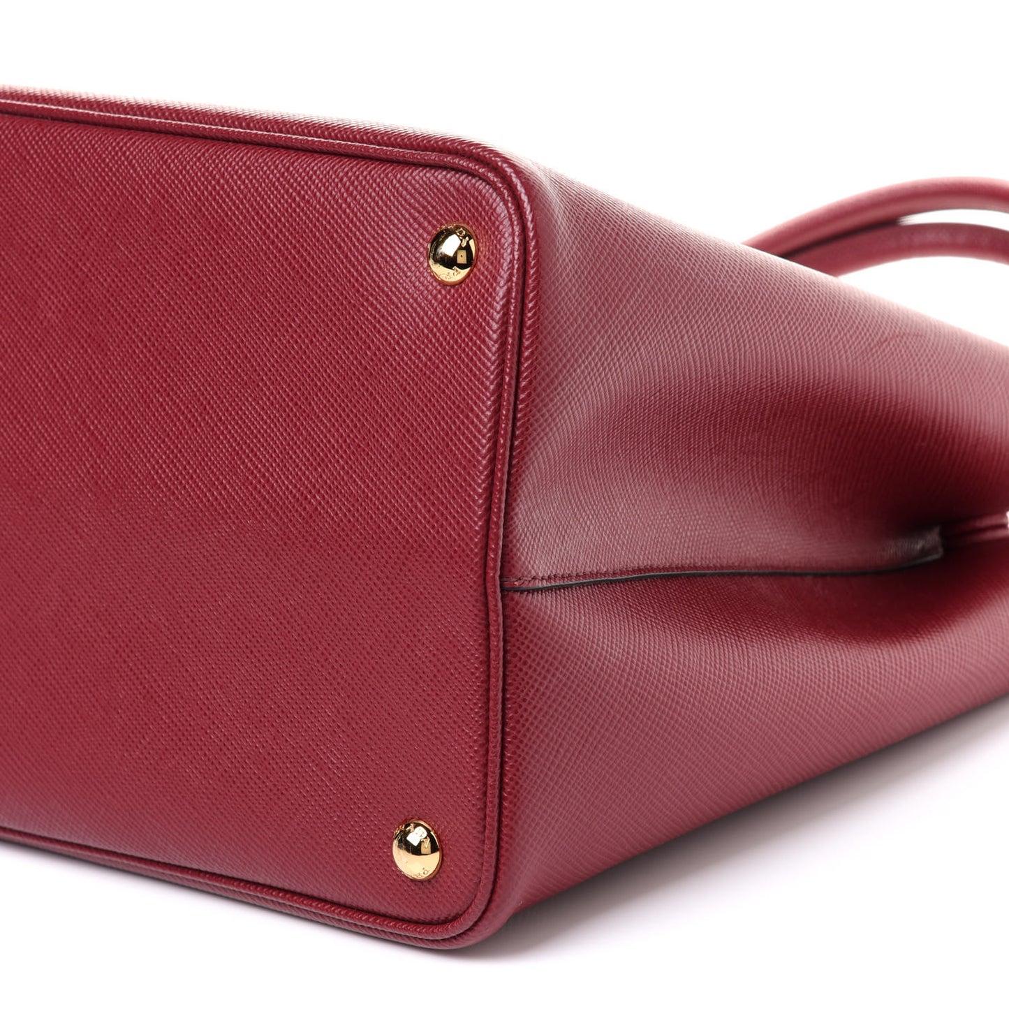 Saffiano Cuir Large Double Bag Fuoco