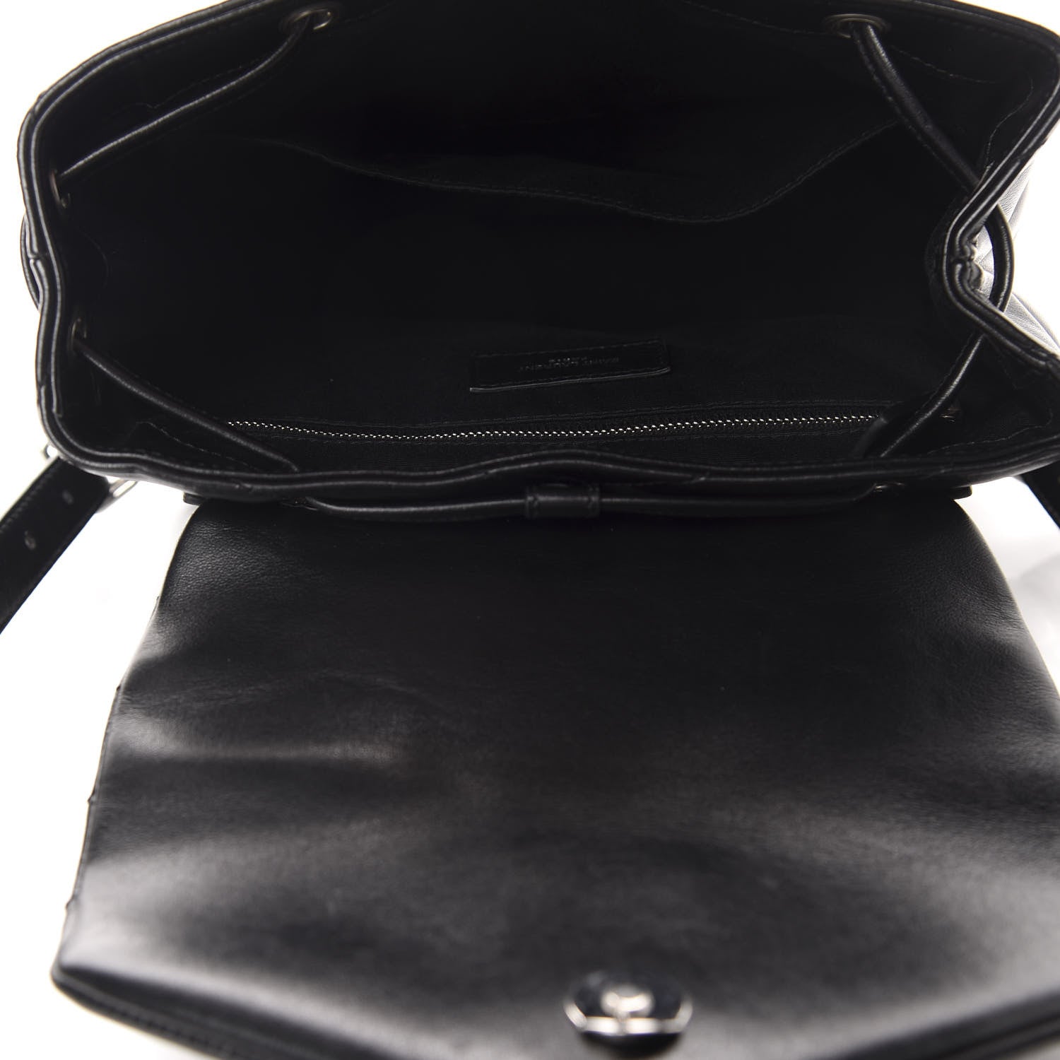 Saint Laurent Calfskin Y Quilted Monogram Small Loulou Backpack Black 4 of 11