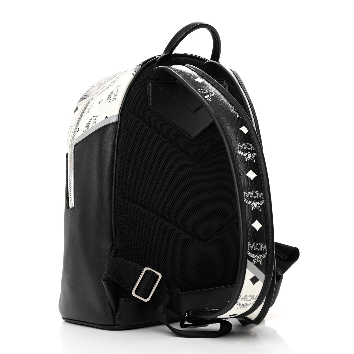 Visetos Chevron Colorblock Small Stark Backpack Black White