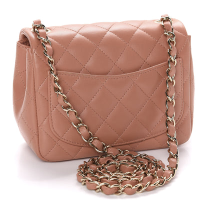Chanel Lambskin Quilted Mini Square Flap Dark Beige 3 of 11