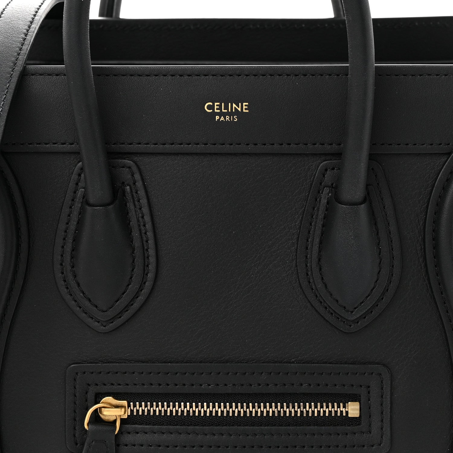 Celine Smooth Calfskin Nano Luggage Black 9 of 12