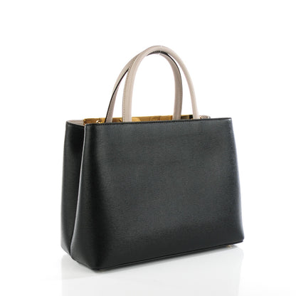 Fendi Vitello Elite Monster Petite 2Jours Tote Multicolor Black Grigio Polvere Multicolor 3 of 9