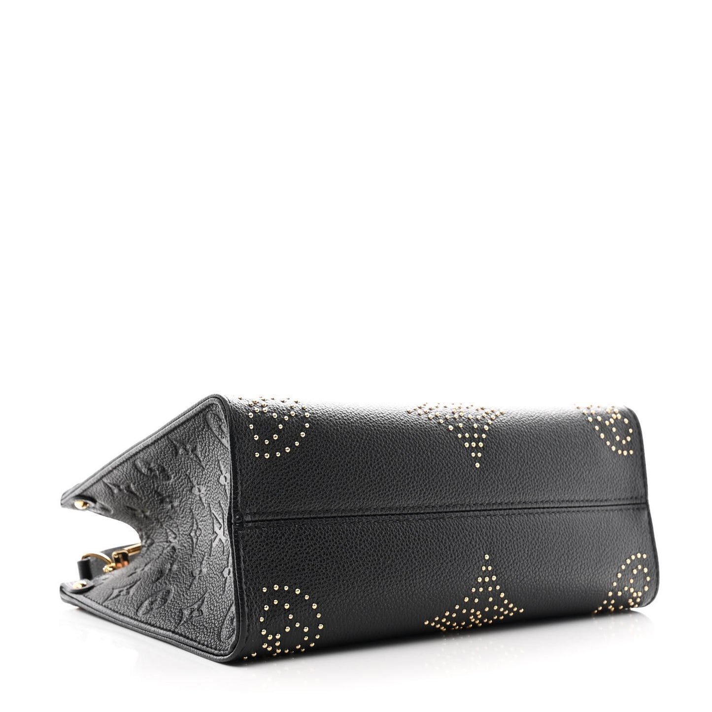 Grained Calfskin Studded Monogram Giant Onthego PM Black