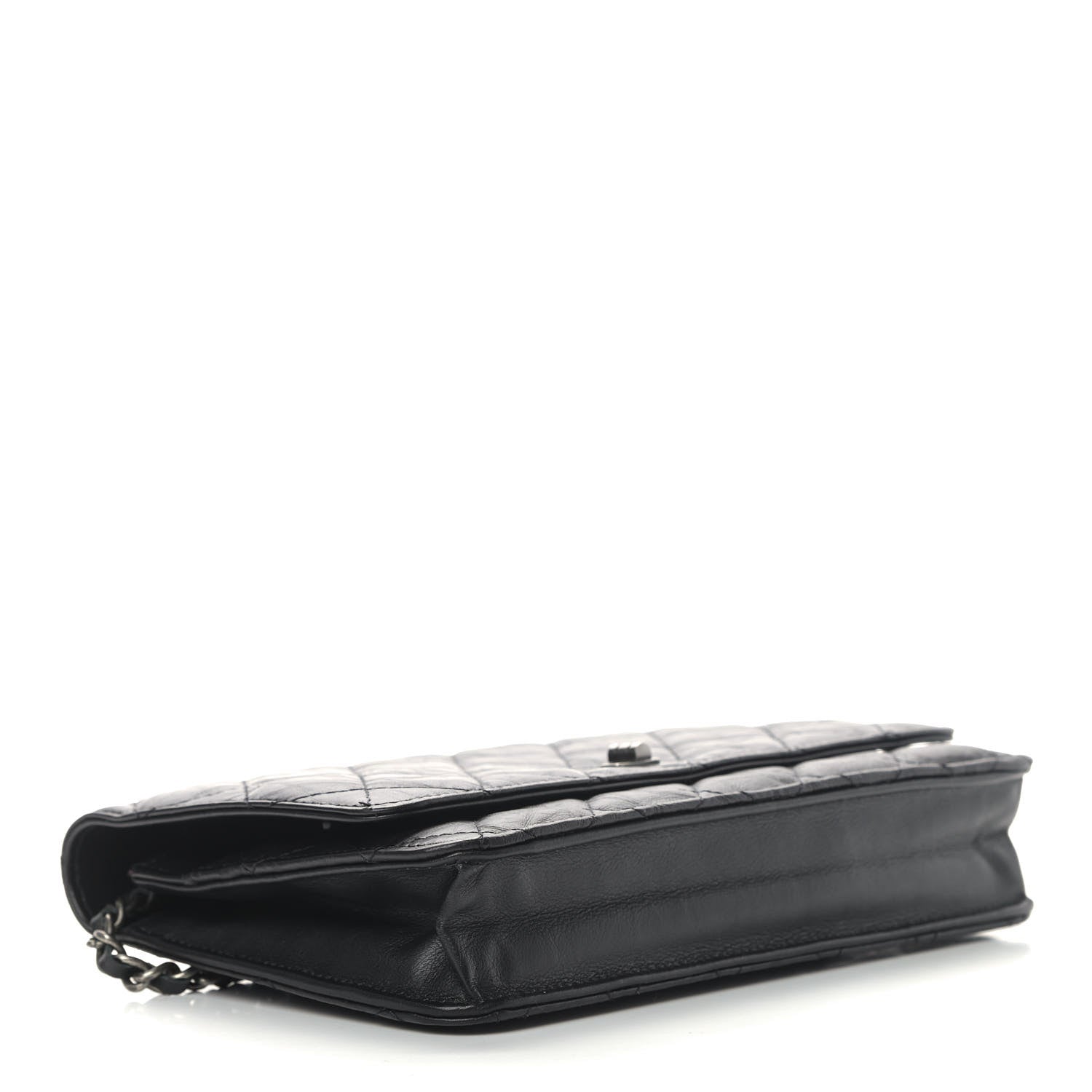 Chanel Aged Calfskin Reissue Wallet On Chain WOC Black 3 of 11